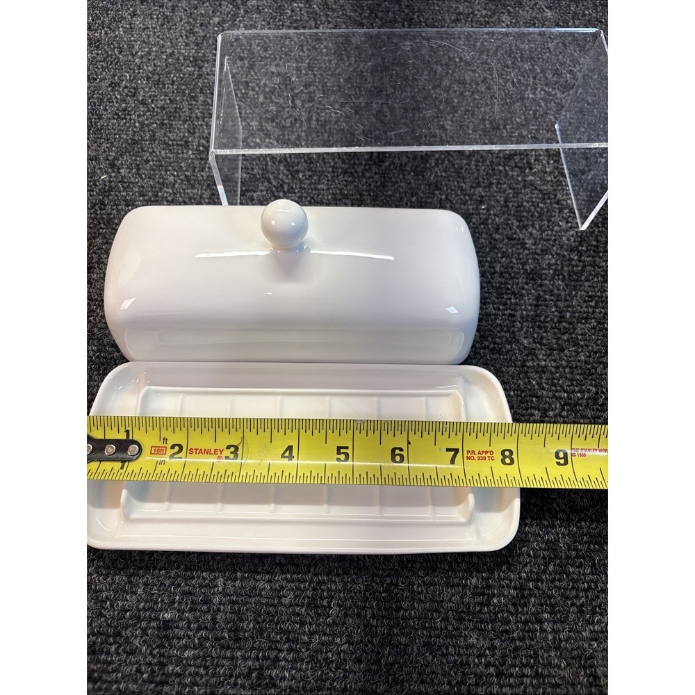 Nucookery~Porcelain Butter Dish with Lid~White - Picture 4 of 5